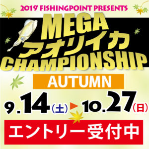 メガアオリイカ チャンピオンシップ開催　9/14（土）～10/27（日）エントリー受付中!!